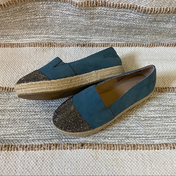 Brash Shoes Brash Blue Suede Espadrilles Shoes Poshmark